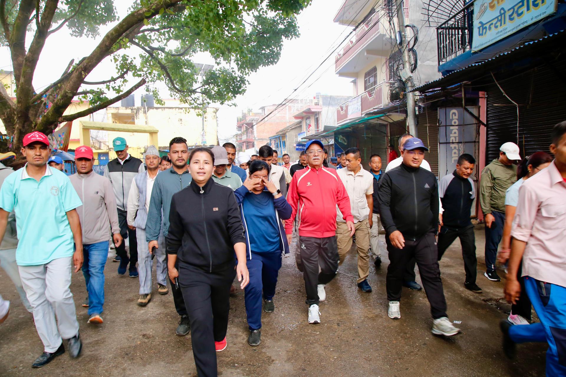 मध्यपहाडी लोकमार्गको अवधारणा बसाइसराइ न्यूनीकरण गर्न अघि बढाइएको हो-अध्यक्ष प्रचण्ड