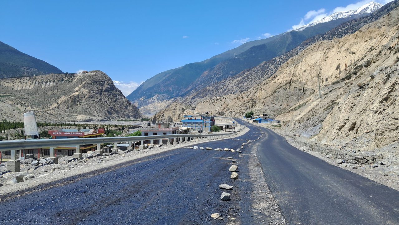 बेनी-जोमसोम-कोरला सडकखण्डको ८४ प्रतिशत भौतिक प्रगति