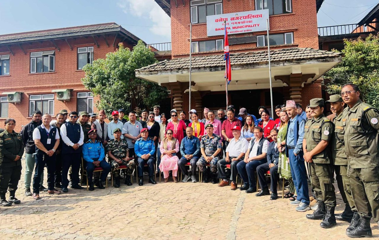 ८० जना विपद् स्वयंसेवक तयार पार्दै बनेपा, सशस्त्र प्रहरीको सहयोगमा तालिम दिन थालियो