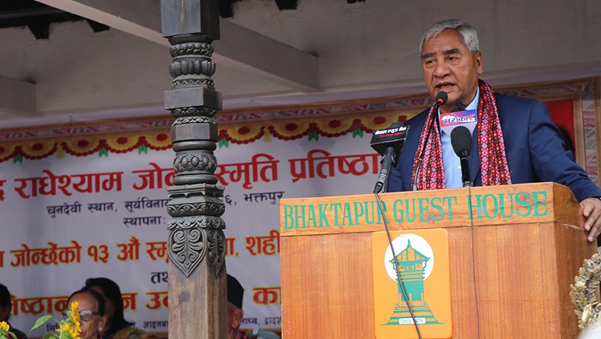 प्रजातन्त्र स्थापनामा योगदान गर्ने व्यक्तिको देशव्यापी प्रचार गर्नुपर्छ: सभापति देउवा