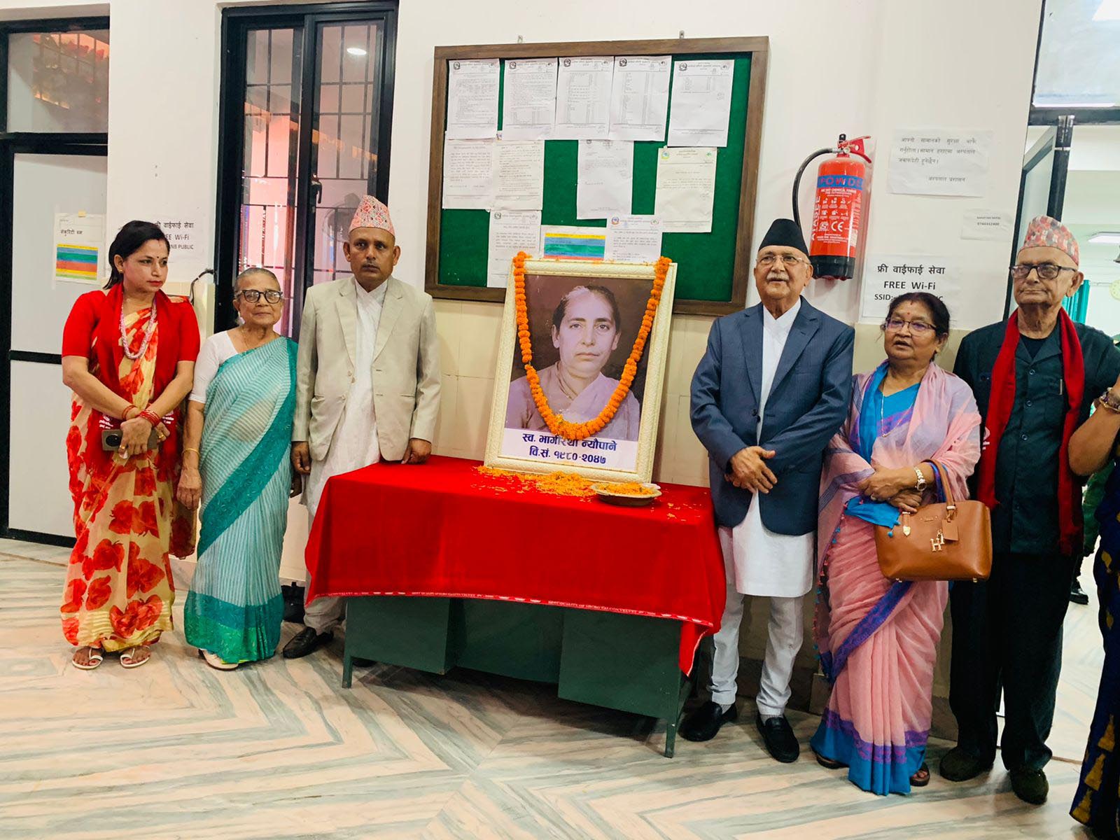 प्रधानमन्त्री ओलीद्वारा भागीरथा अस्पताल उद्घाटन