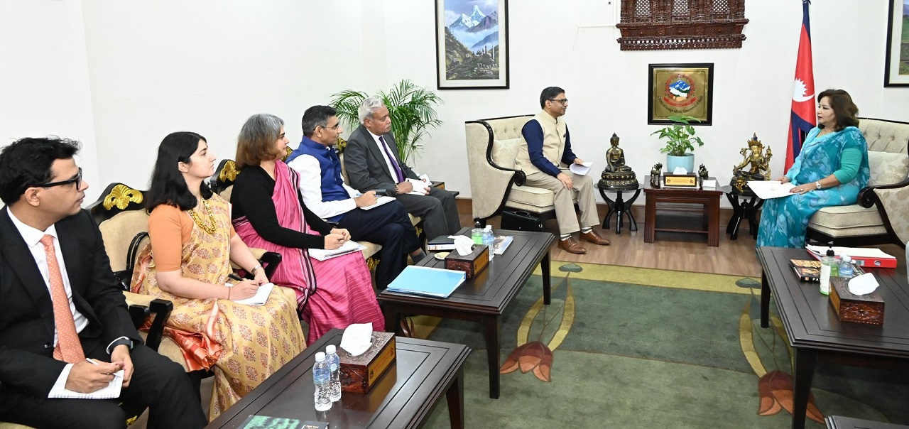 परराष्ट्रमन्त्री डा राणासँग भारतीय विदेश सचिवको शिष्टाचार भेटवार्ता