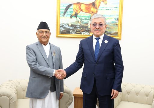 प्रधानमन्त्री ओली र किर्गिज गणतन्त्रका मन्त्रिपरिषद्का अध्यक्ष कासिमालिभबीच भेटवार्ता