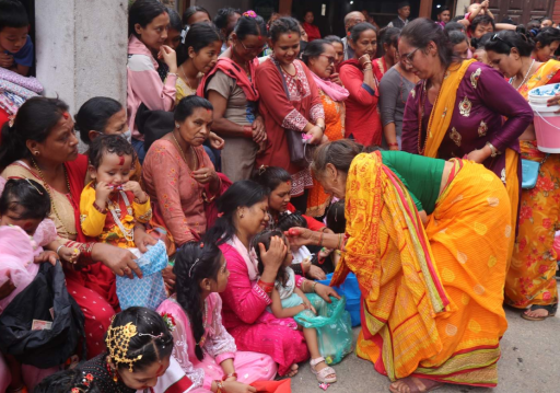 बनेपामा एक सय २३ वर्ष पूरानो ‘कन्या–पूजा’