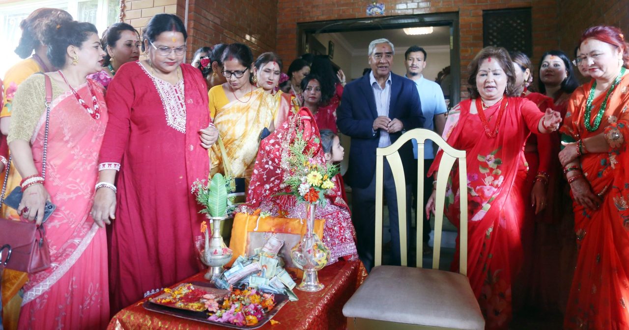 सभापति देउवा निवासमा मनाइयो गौरा पर्व