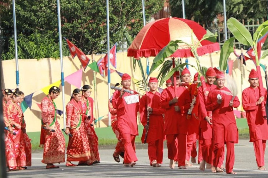 पूजा कोठा एवं दसैँ घरमा भित्र्याइयो फूलपाती