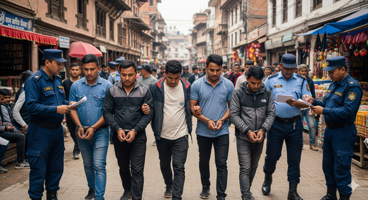 ७३० राउण्ड गोलीसहित ७ जना पक्राउ