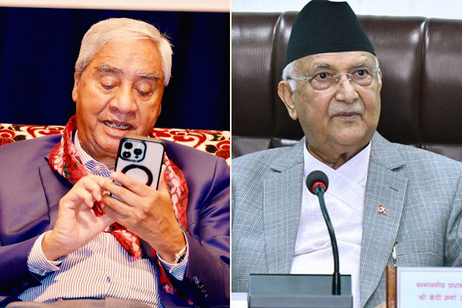 मन्त्रिपरिषद बैठक चलिरहँदा ओलीलाई देउवाको फोन