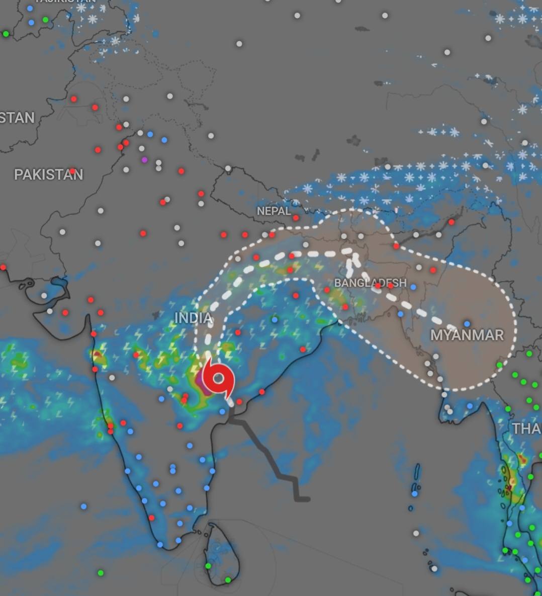 देशका विभिन्न भागमा पश्चिमी वायु र ‘मोन्था’ चक्रवातको आंशिक प्रभाव
